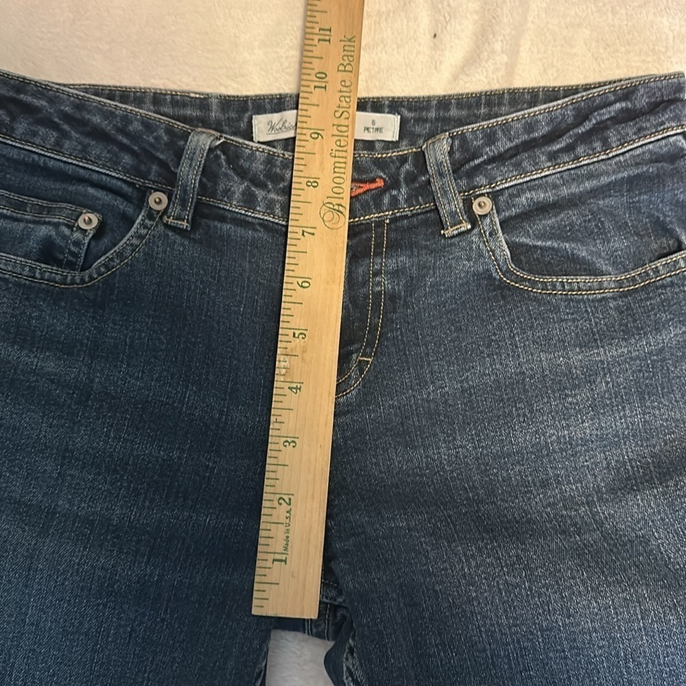 Woolrich Jeans Size 6 Womens Mid Rise Dark Wash Blue Denim Straight - Picture 10 of 13